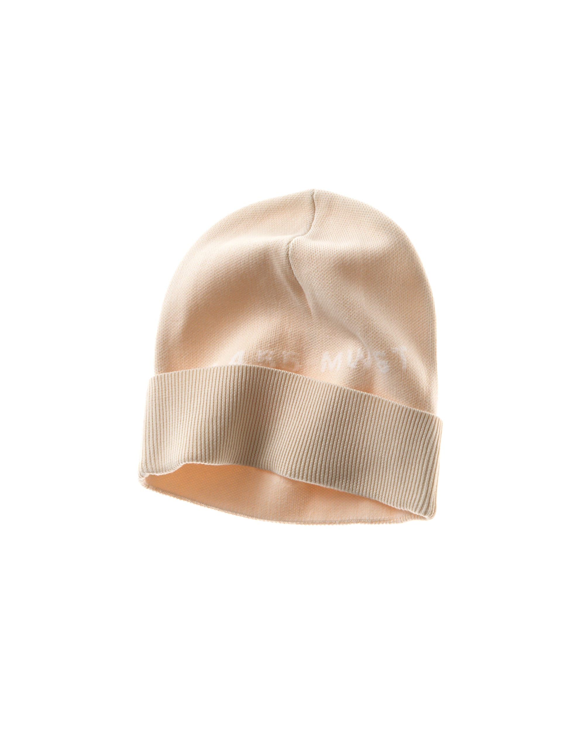 beanie signature - beige/white