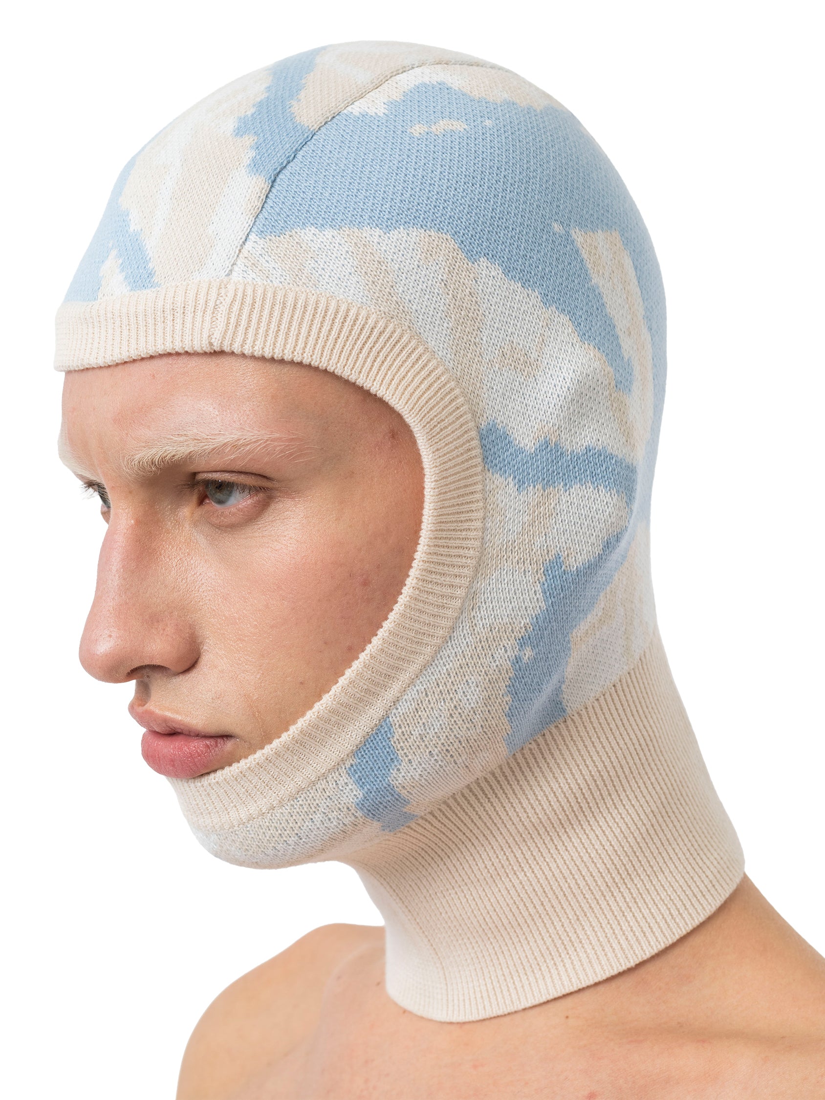balaclava abstract beige/sky