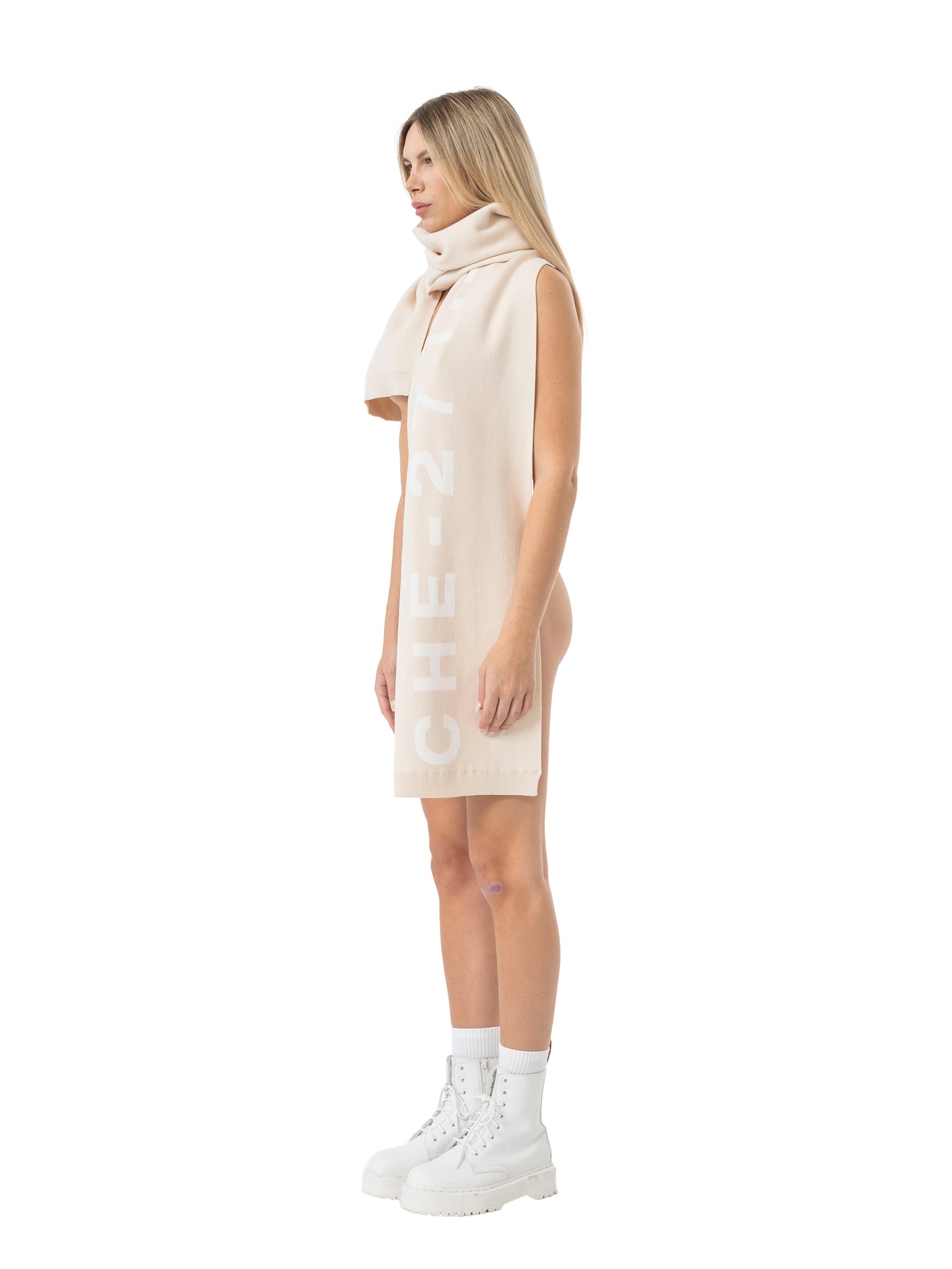 scarf signature - beige/white