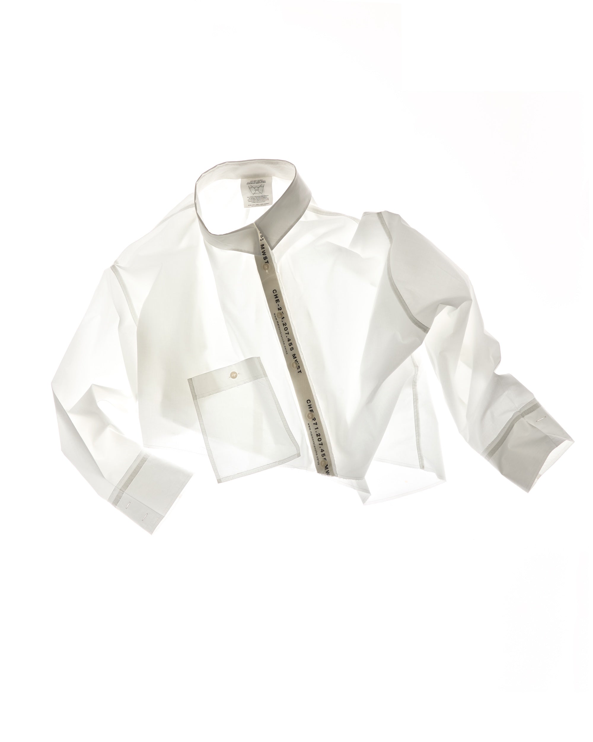 asymmetric cropped shirt