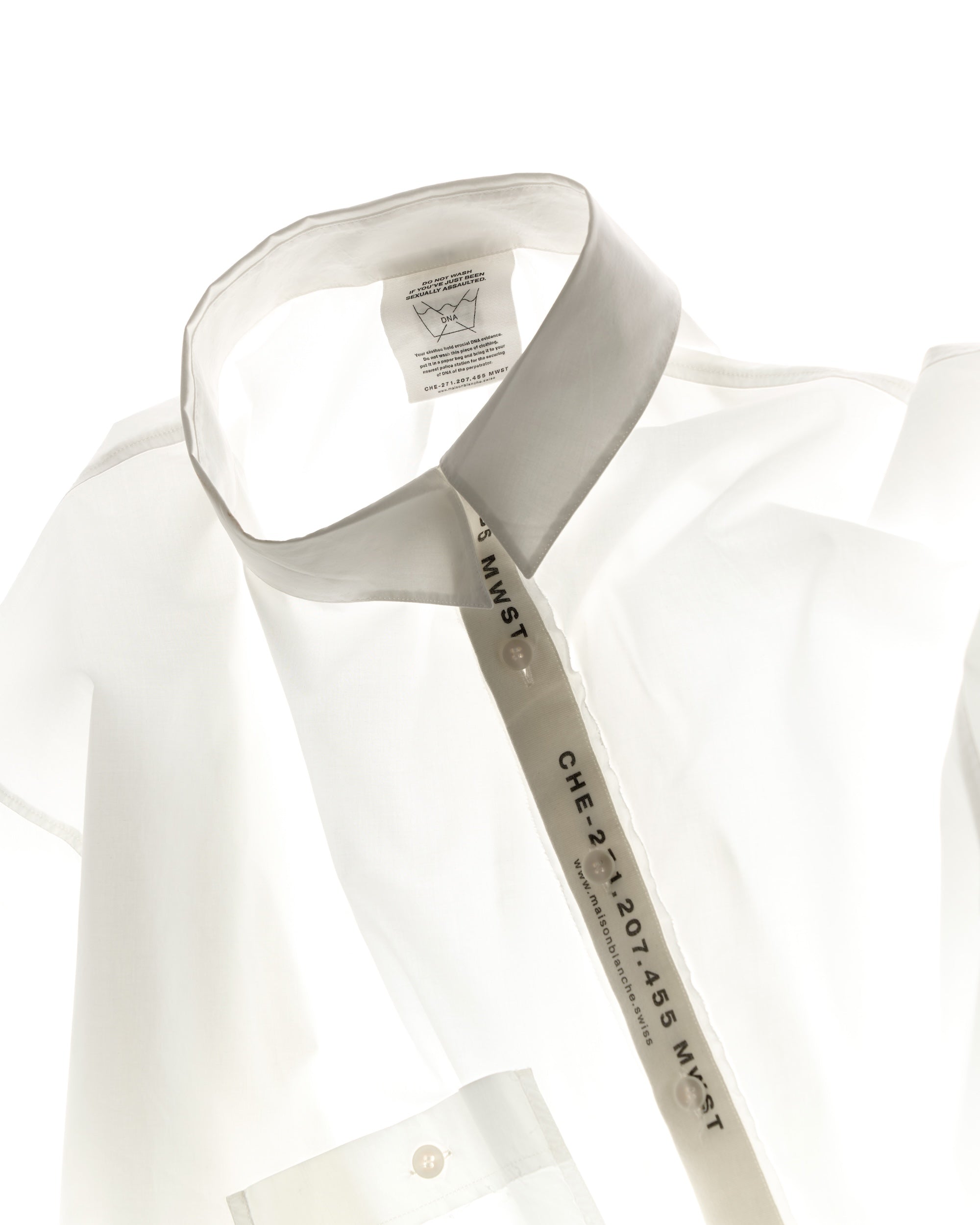 asymmetric cropped shirt