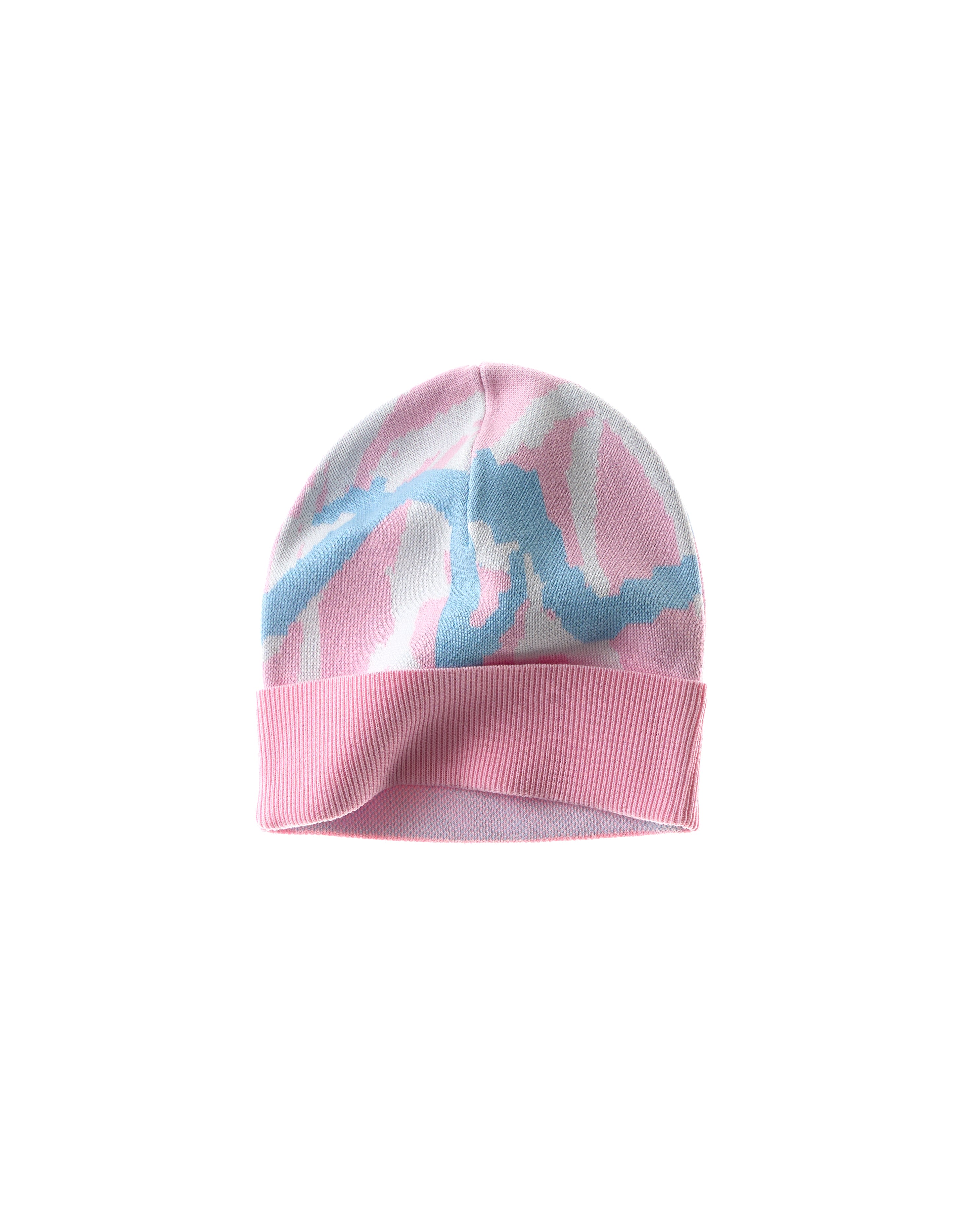 beanie abstract - rose/sky