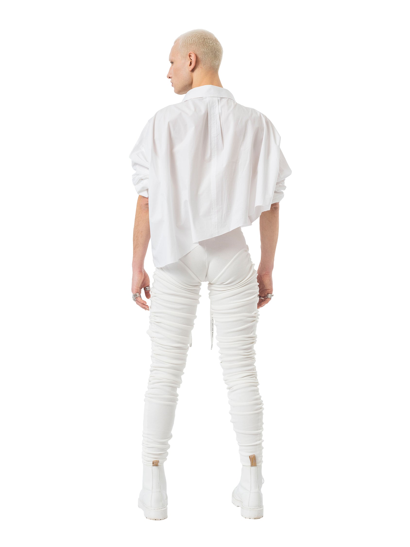 asymmetric cropped shirt