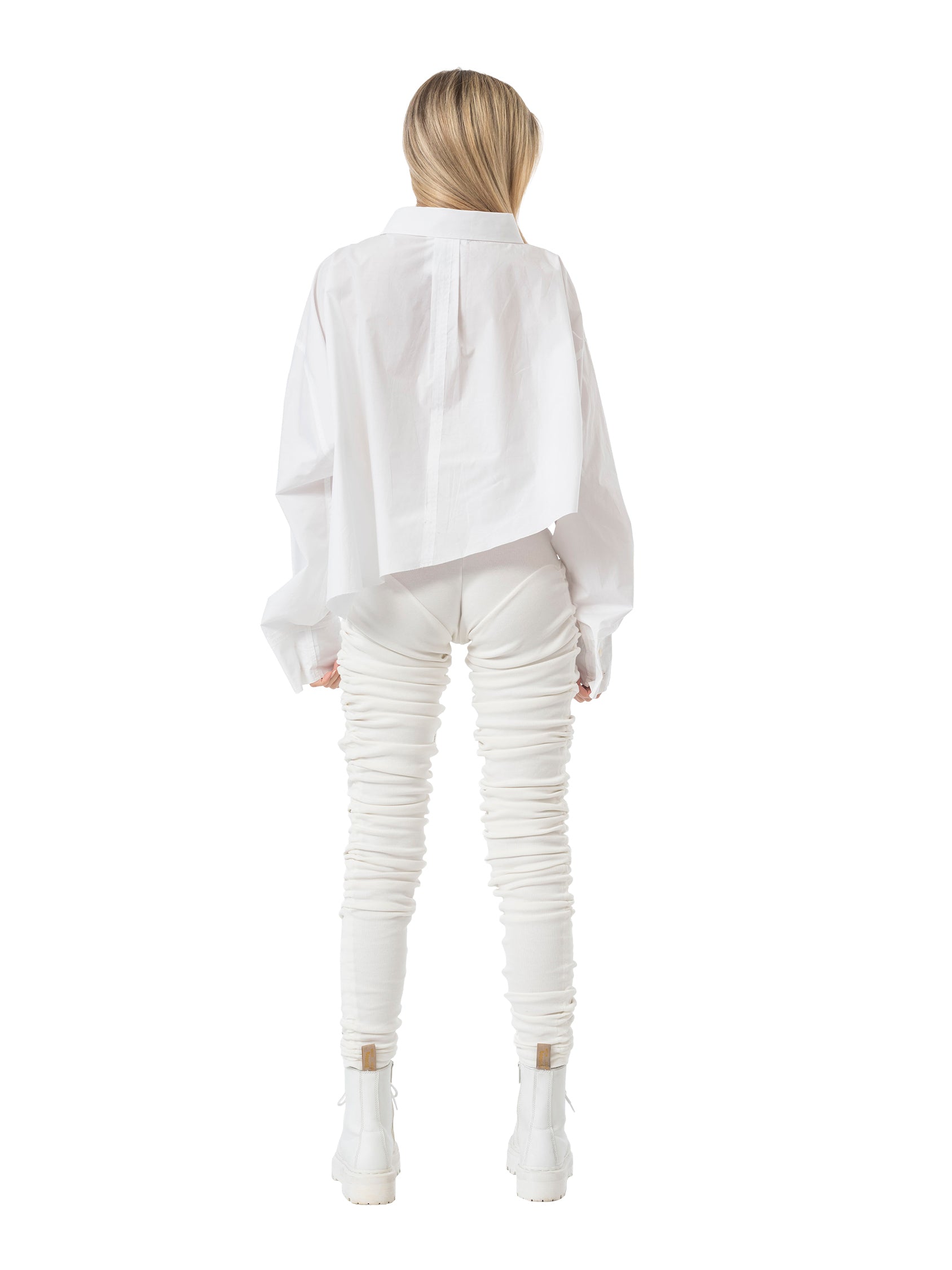 asymmetric cropped shirt