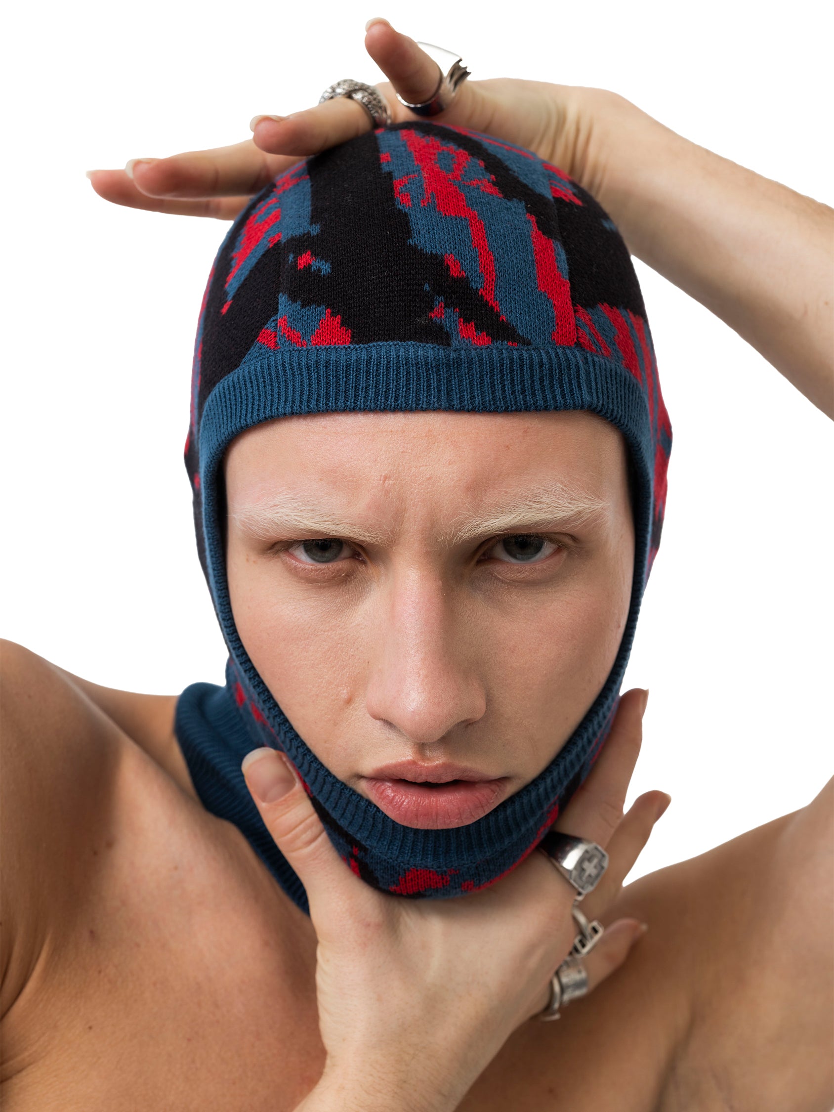 balaclava abstract navy/fire