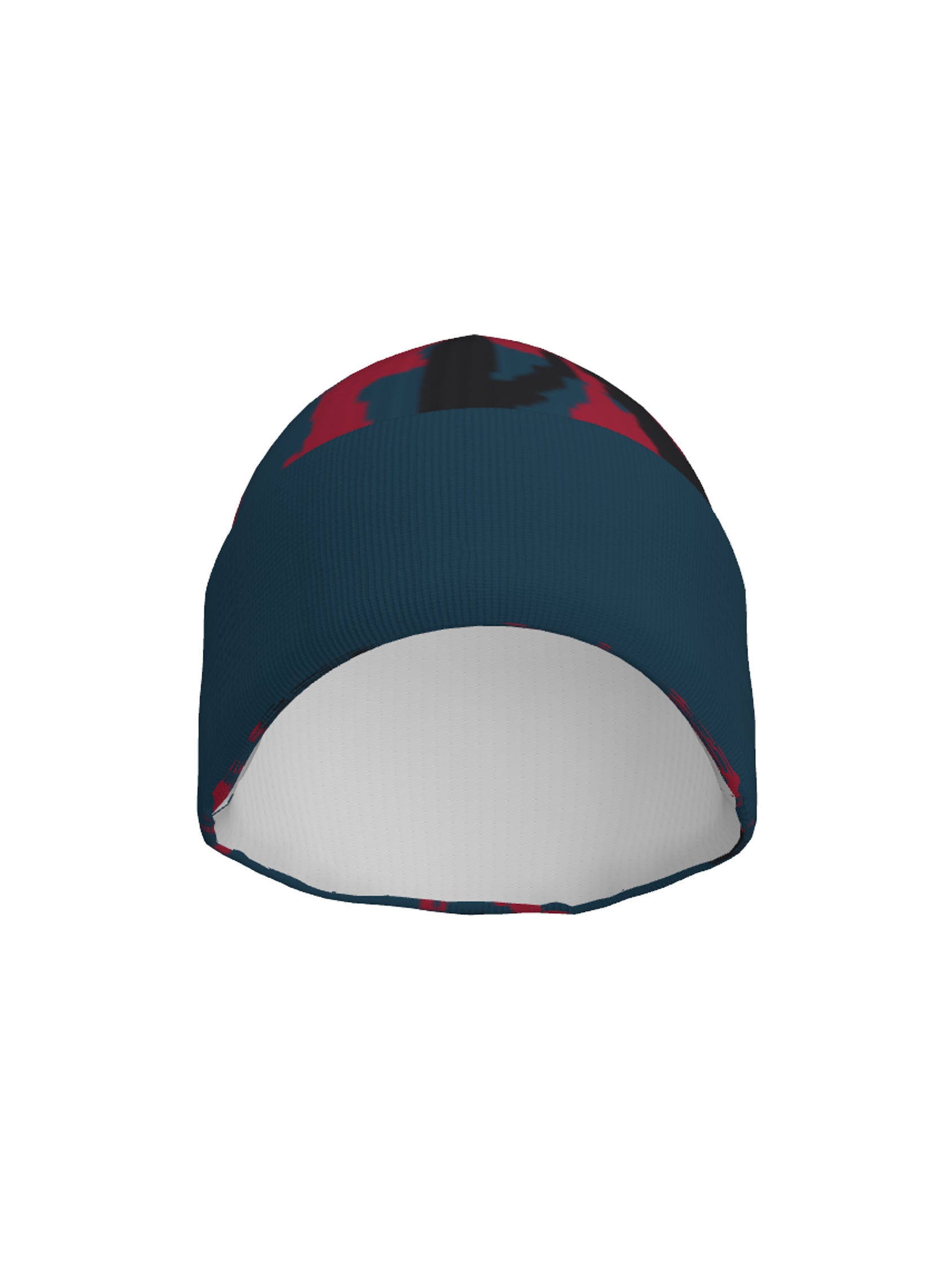 beanie abstract - navy/fire