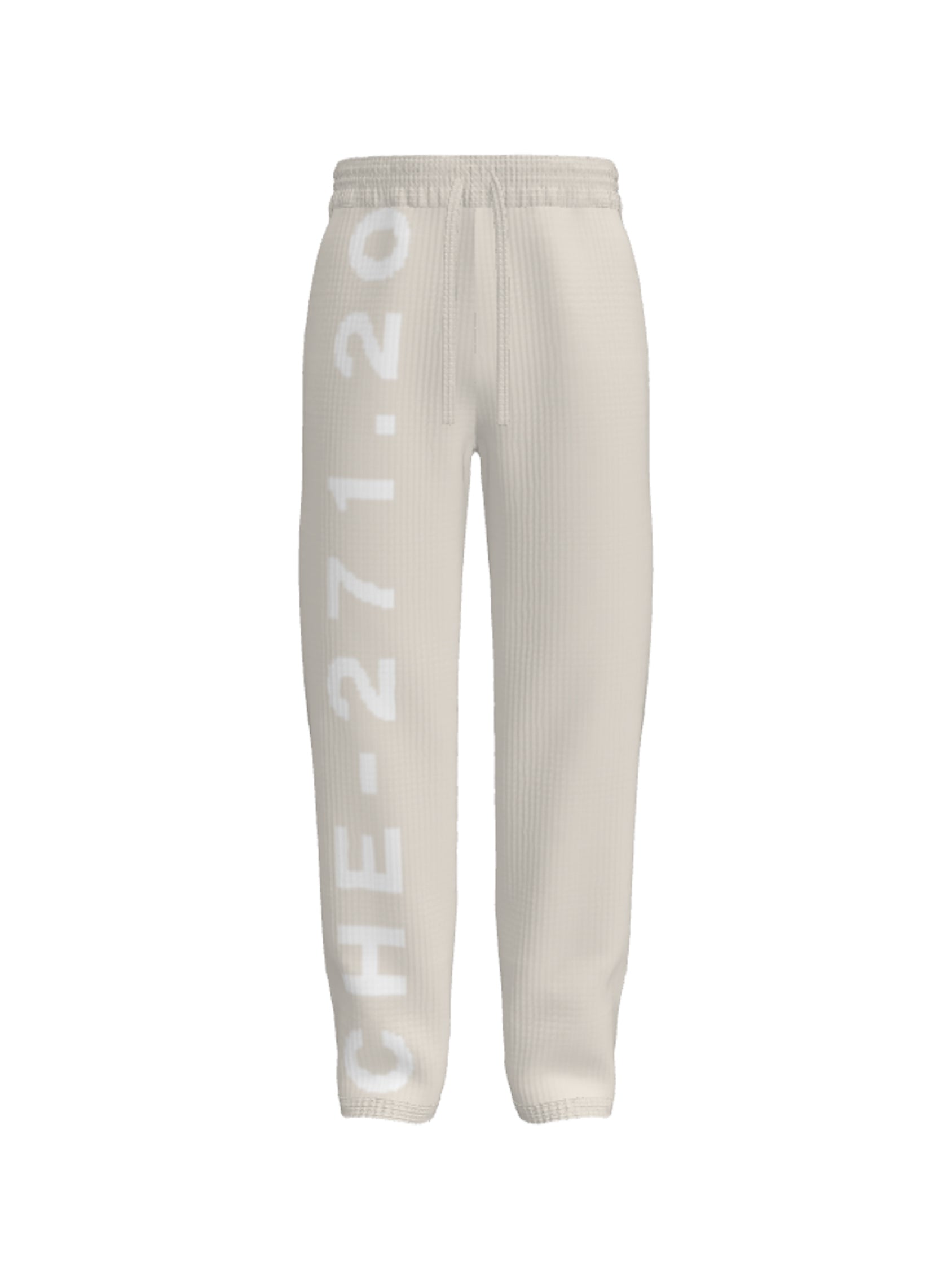 knit joggers signature - beige/white