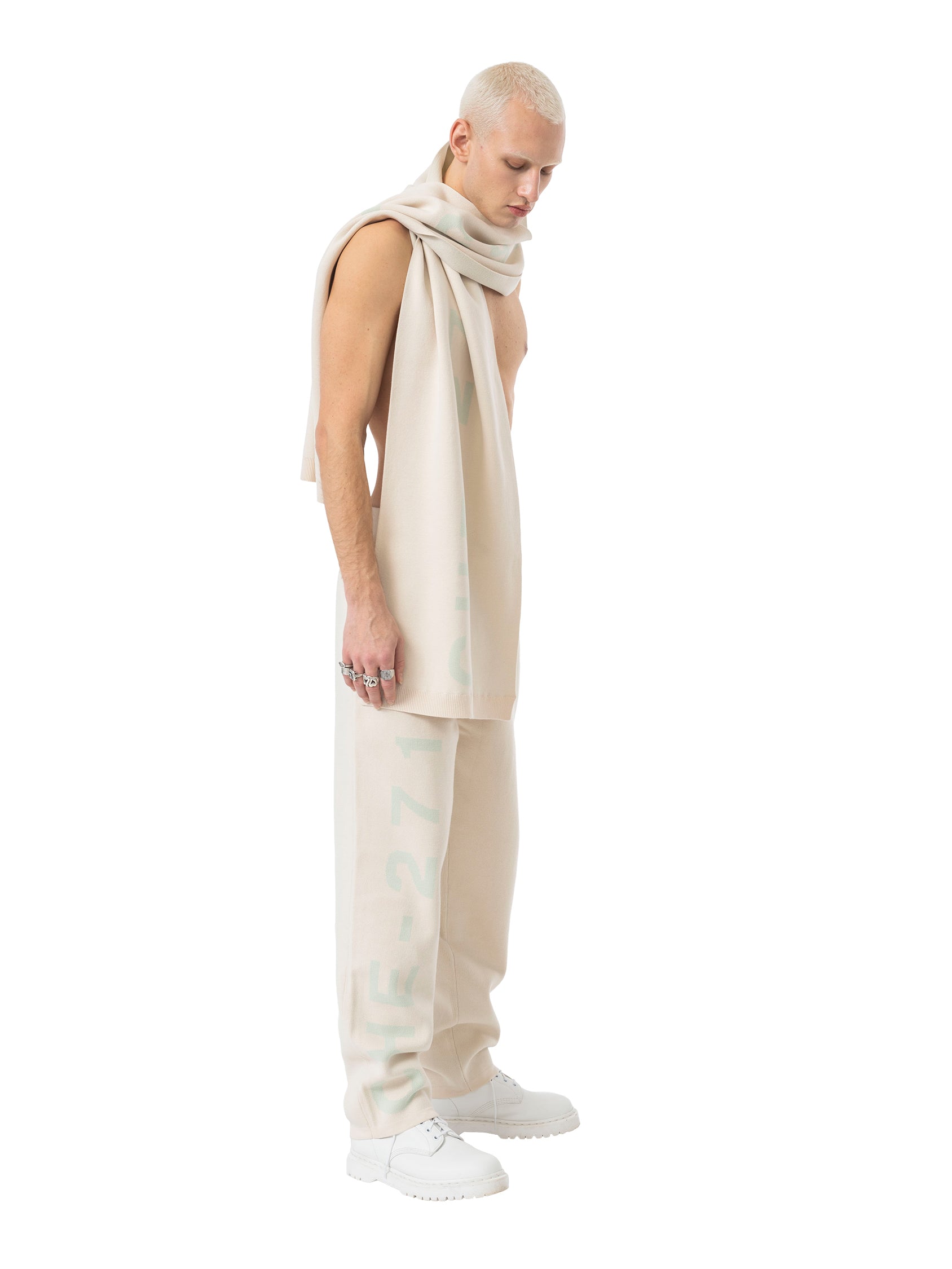 scarf signature - beige/mint