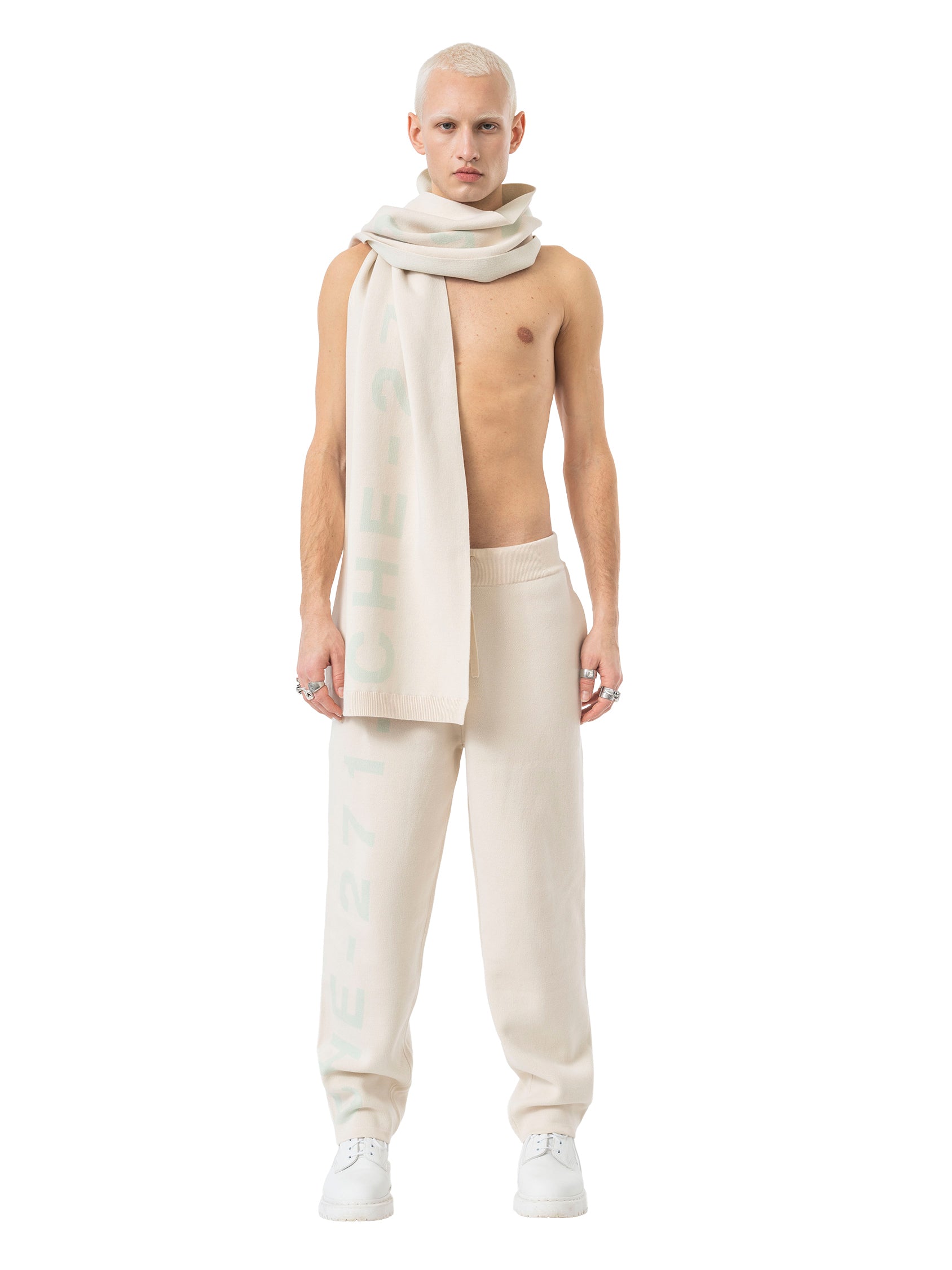 scarf signature - beige/mint