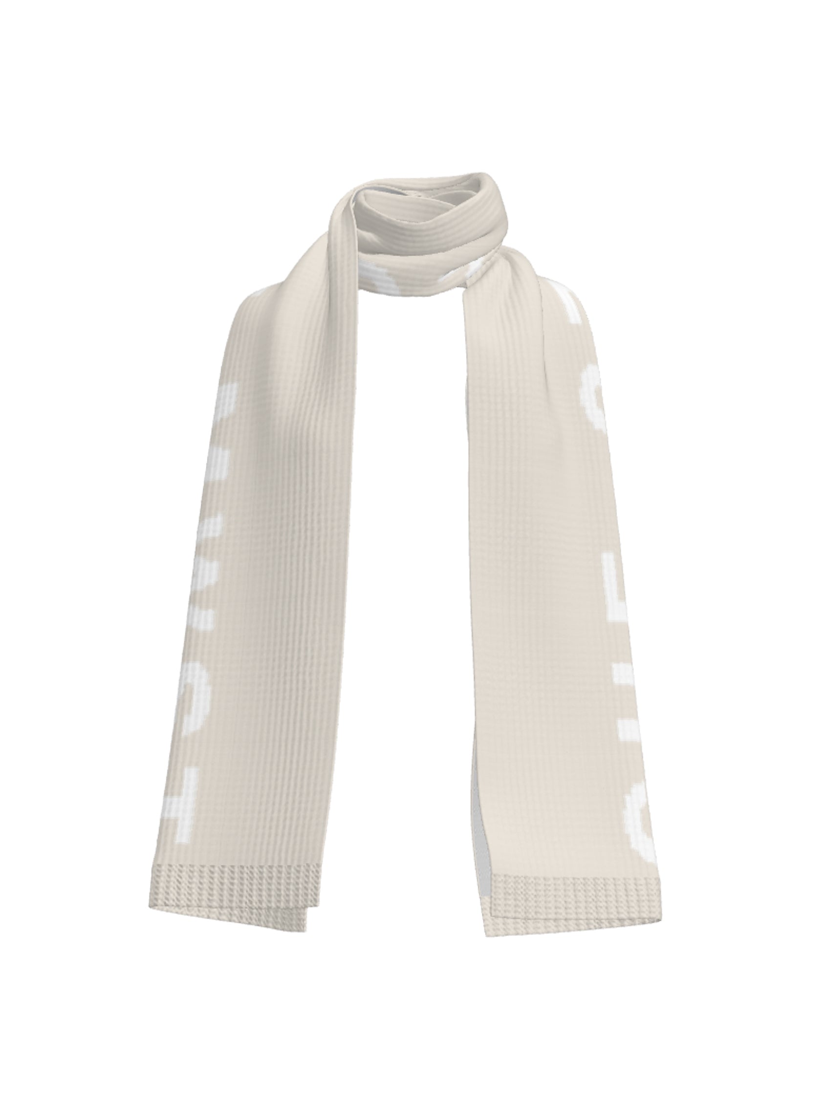 scarf signature - beige/white